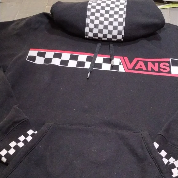 Vans Shirts Vans Black Checker Board Hoodie Sz S A Bit